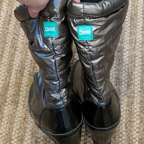 Cougar Gander Gunmetal Wedge Boots Size 9 - Picture 5 of 8